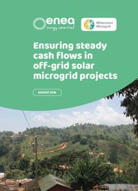 Ensuring steady cash flows in off-grid solar microgrid projects